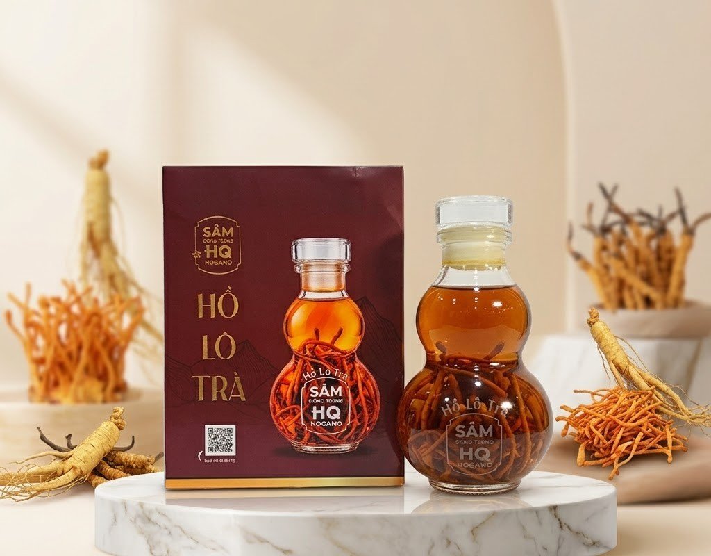Hồ Lô Trà Sâm Đông Trùng HQGANO — 10 vỏ chai đổi 1 chai mới
